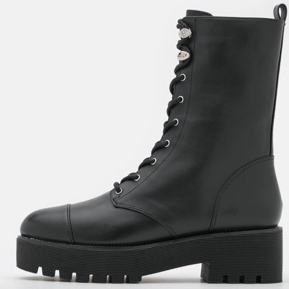 NWOB Michael Michael Kors Bryce Leather Platform Combat Boot - Picture 3 of 7